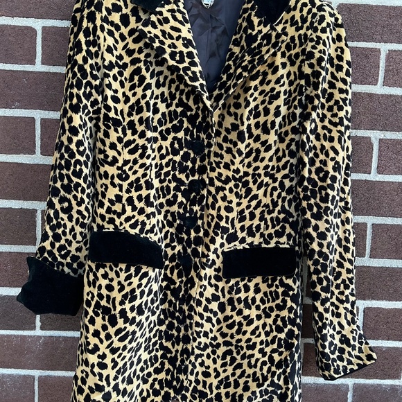 Vintage Velvet, Leopard, Print Blazer Jacket - Picture 3 of 5
